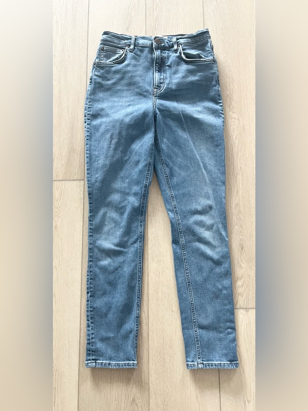 Reformation High Rise Skinny Crop Medium Wash Blue Jeans Women's Size 26